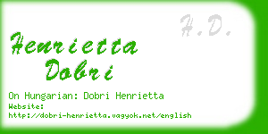 henrietta dobri business card